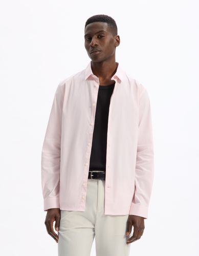 Chemise slim en coton stretch - camaieu - Modalova
