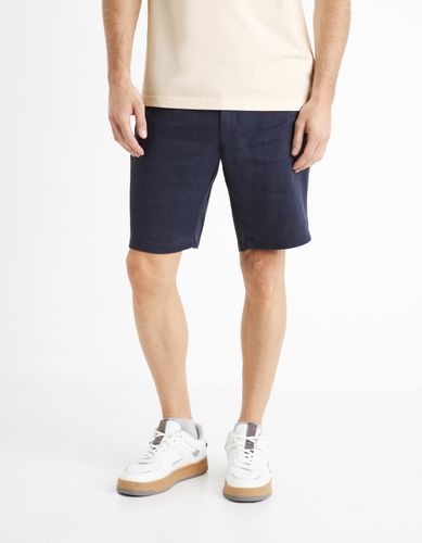 Bermuda 100% lin - marine - camaieu - Modalova