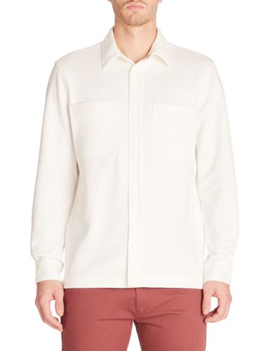 Surchemise twill stretch - blanc - camaieu - Modalova