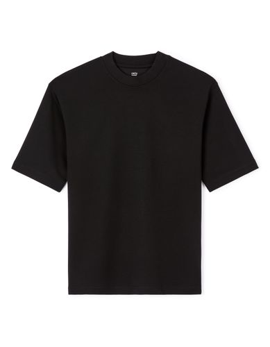 T-shirt col rond oversize - noir - camaieu - Modalova