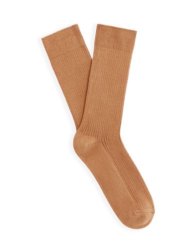 Chaussettes hautes coton - marron - camaieu - Modalova