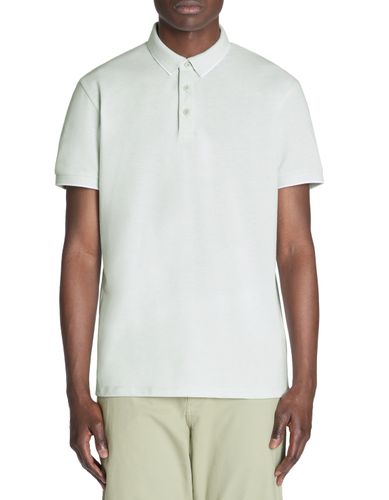 Polo regular coton mélangé - vert minéral - camaieu - Modalova