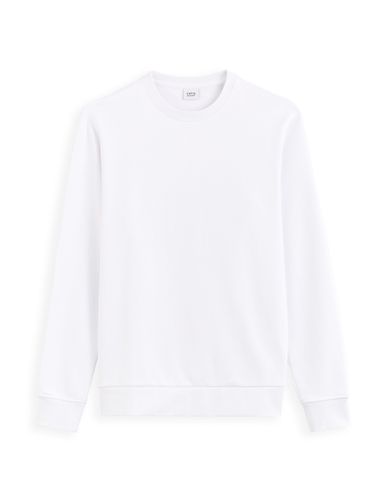 Sweat col rond en coton - blanc - camaieu - Modalova