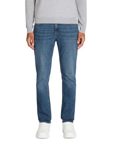 Jean straight coton stretch - bleu délavé - camaieu - Modalova