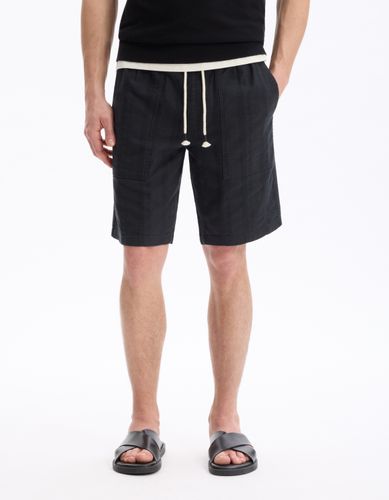 Bermuda 100% coton - noir - camaieu - Modalova