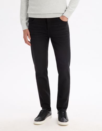 Jean jog slim coton stretch - noir - camaieu - Modalova