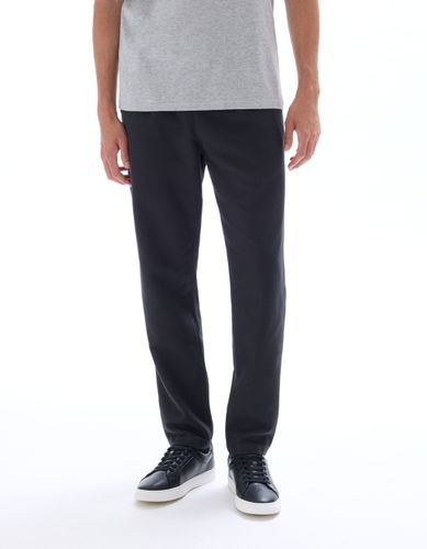 Pantalon straight texturé canvas 100% coton - camaieu - Modalova