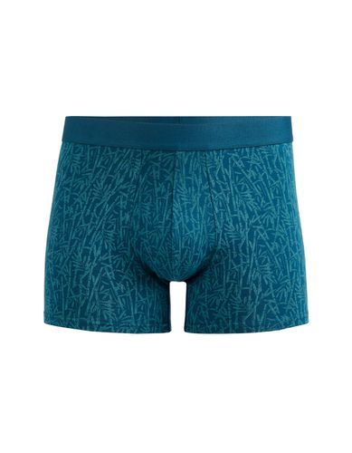 Boxer à motifs bambou - bleu - camaieu - Modalova