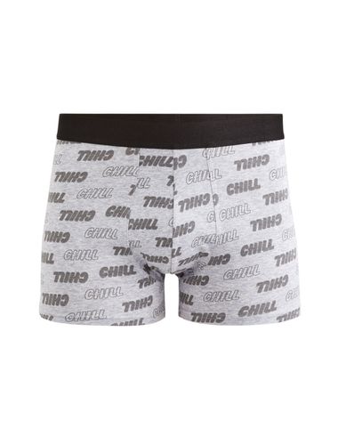 Boxer en coton stretch - gris chine - camaieu - Modalova