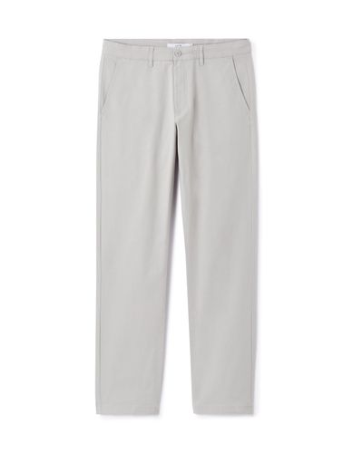 Pantalon chino straight coton stretch - gris - camaieu - Modalova