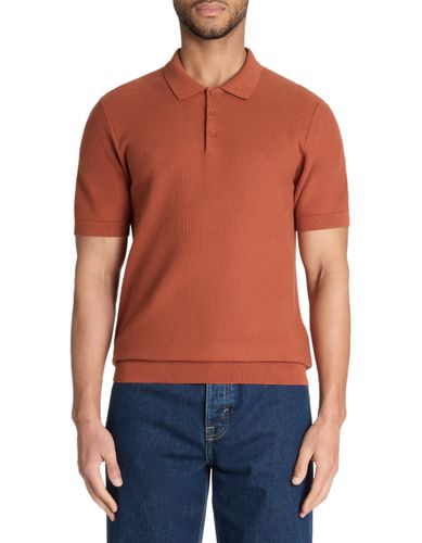 Polo regular en maille texturée 100% coton - camaieu - Modalova