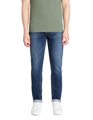 Jean jog slim coton stretch - bleu - camaieu - Modalova