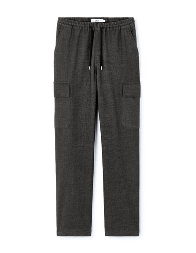 Pantalon cargo straight flanelle stretch - camaieu - Modalova