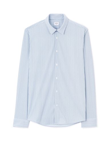 Chemise slim Col français stretch - bleu - camaieu - Modalova