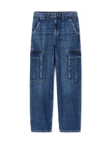 Jean baggy 100% coton C75 - bleu - camaieu - Modalova