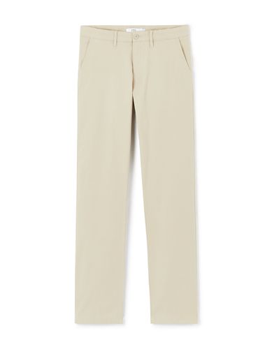 Pantalon chino straight en coton stretch - clair - camaieu - Modalova