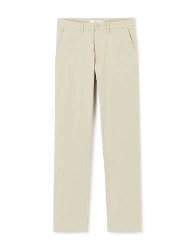 Pantalon straight 100% coton stretch - camaieu - Modalova