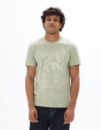 T-shirt regular col rond 100% coton imprimé asie - camaieu - Modalova