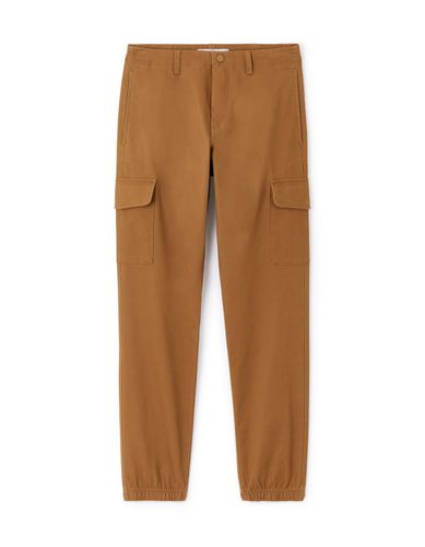 Pantalon cargo slim coton stretch - beige - camaieu - Modalova