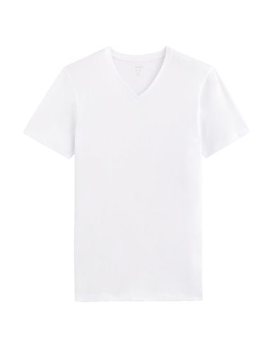 T-shirt col V en coton stretch - camaieu - Modalova