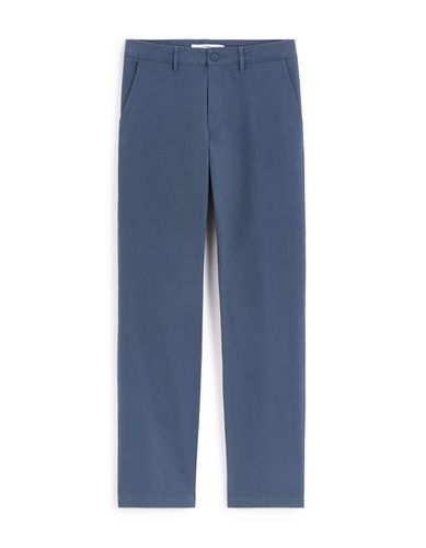 Pantalon chino straight coton stretch - bleu - camaieu - Modalova