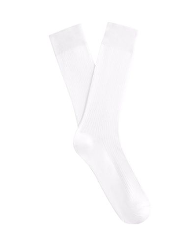 Chaussettes hautes coton - blanc - camaieu - Modalova