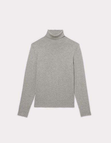 Pull uni col roulé - gris clair - celio - Modalova