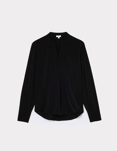 Blouse en satin lourd - noir - camaieu - Modalova