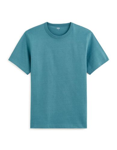 T-shirt boxy col rond 100% coton - bleu - celio - Modalova