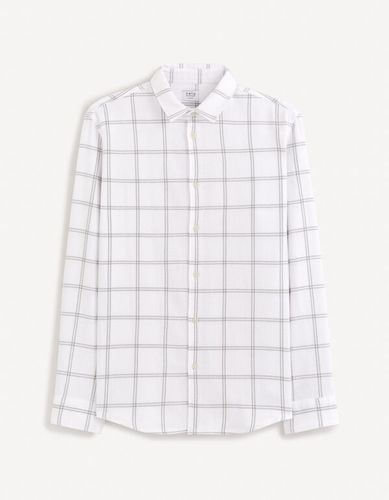 Chemise regular 100% coton - blanc - celio - Modalova