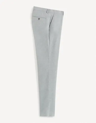 Pantalon de costume slim - gris clair - celio - Modalova