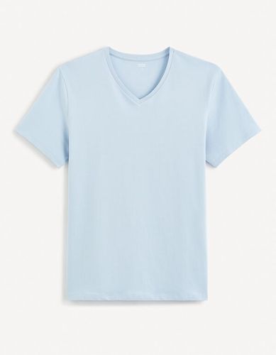 T-shirt col V slim stretch - celio - Modalova
