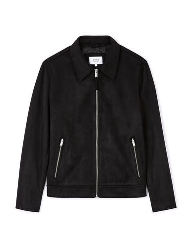 Blouson faux daim - noir - camaieu - Modalova