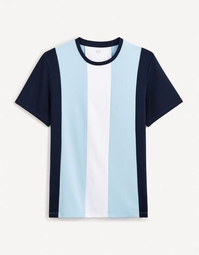 T-shirt col rond - marine - celio - Modalova