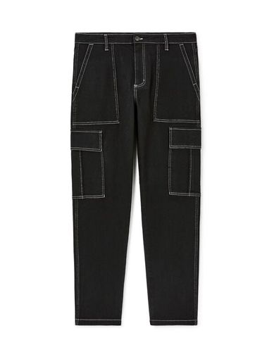 Pantalon cargo loose - noir - camaieu - Modalova