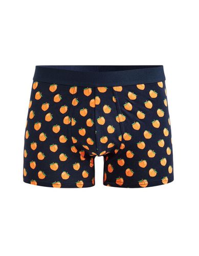 Boxer coton stretch motifs pêches - marine - celio - Modalova