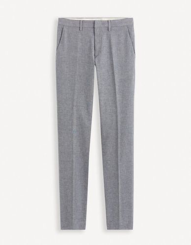 Pantalon chino stretch - gris - celio - Modalova