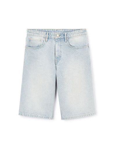 Bermuda baggy en jean - bleu clair - celio - Modalova