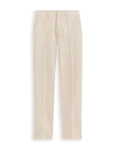 Pantalon chino slim en lin - écru - camaieu - Modalova