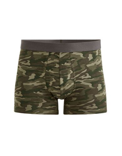 Boxer en coton stretch motifs camouflage - kaki - celio - Modalova