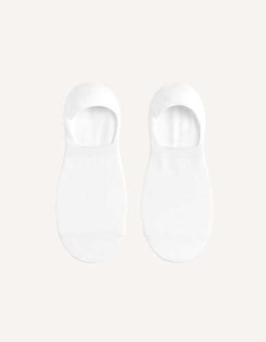 Chaussettes invisibles en coton mélangé - blanc - celio - Modalova
