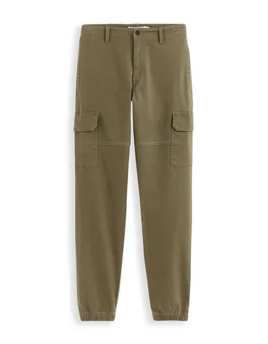 Pantalon cargo slim en coton stretch - kaki - camaieu - Modalova