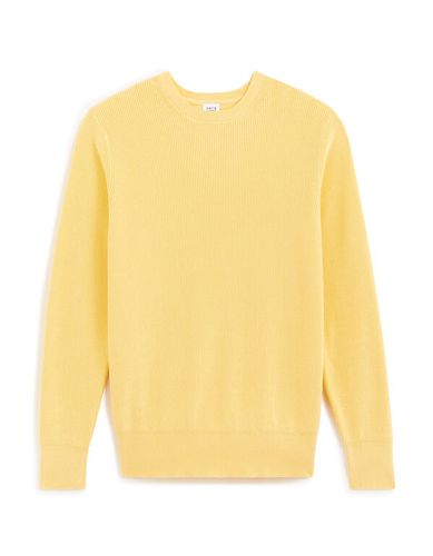 Pull col rond 100% coton - jaune - camaieu - Modalova