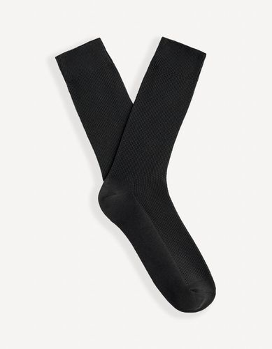 Chaussettes hautes coton - noir - celio - Modalova