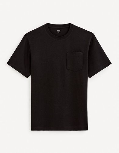 T-shirt col rond - noir - celio - Modalova