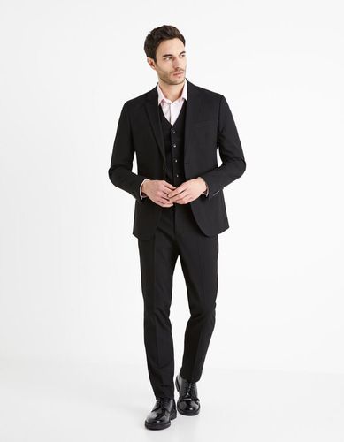 Pantalon de costume slim - noir - celio - Modalova