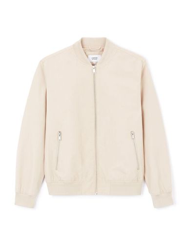 Bomber en coton mélangé - beige - camaieu - Modalova