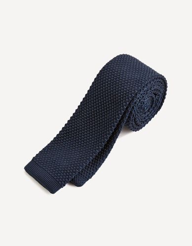 Cravate en maille coton - marine - celio - Modalova