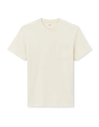 T-shirt col rond 100% coton - écru - celio - Modalova