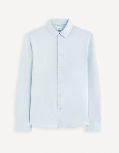 Chemise coupe modern 100% coton - bleu ciel - celio - Modalova